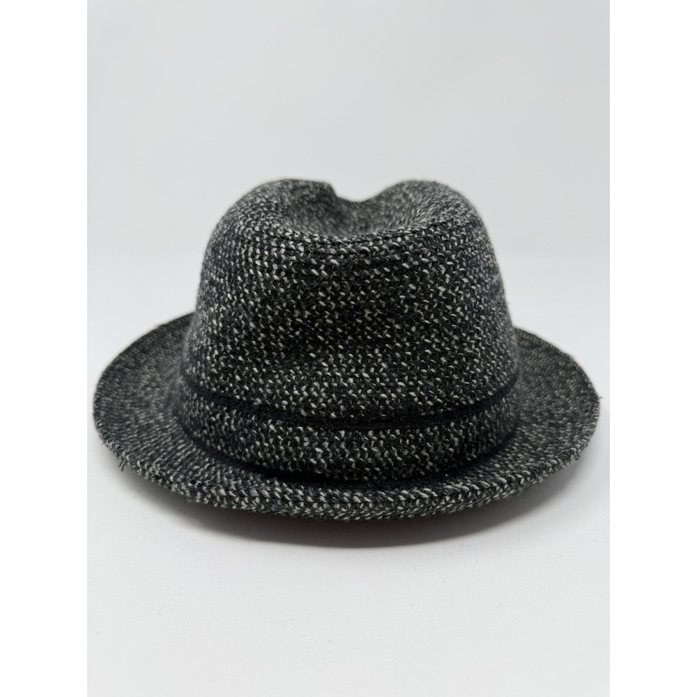 Bailey Of Hollywood Fedora Hat Mens XL Gray Knit Tweed Poet Casual